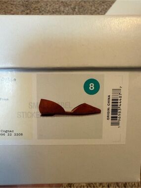 Cognac Pointed D'Orsay Flat - Size 8